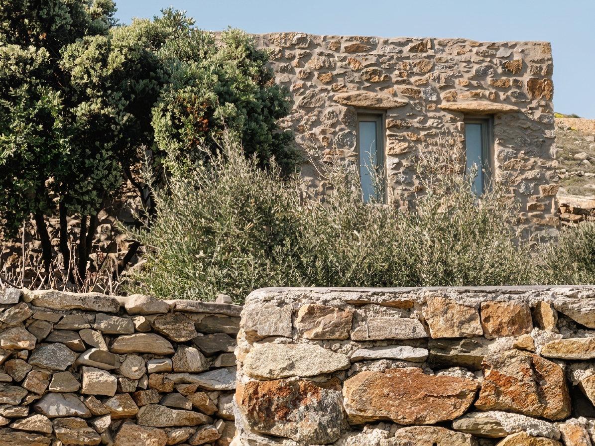 The Stone Shepherd's House facade, thick stone masonry and narrow windows